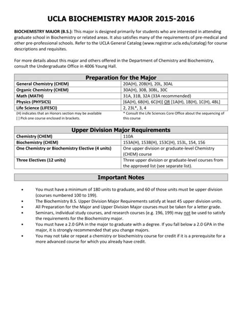 biochemistry department ucla|biochemistry major requirements ucla.